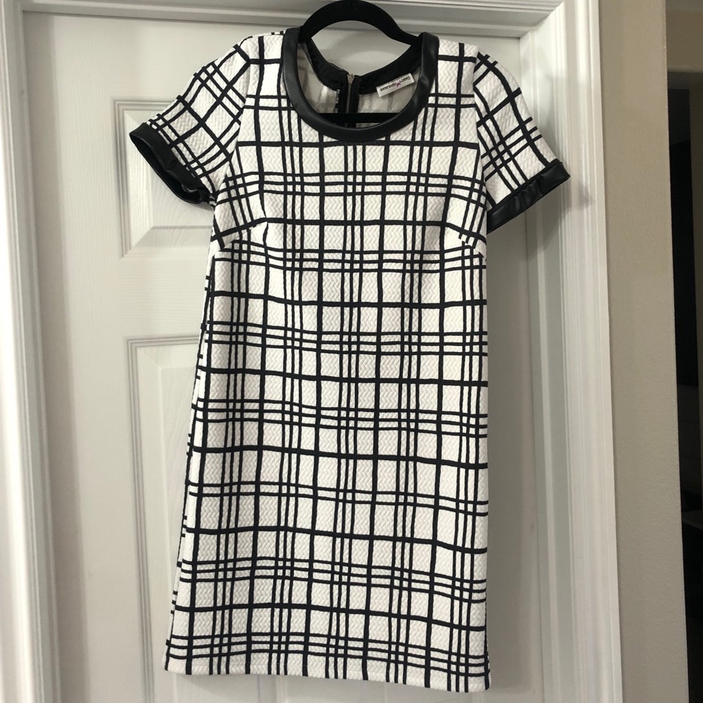 Black and white plaid dress
